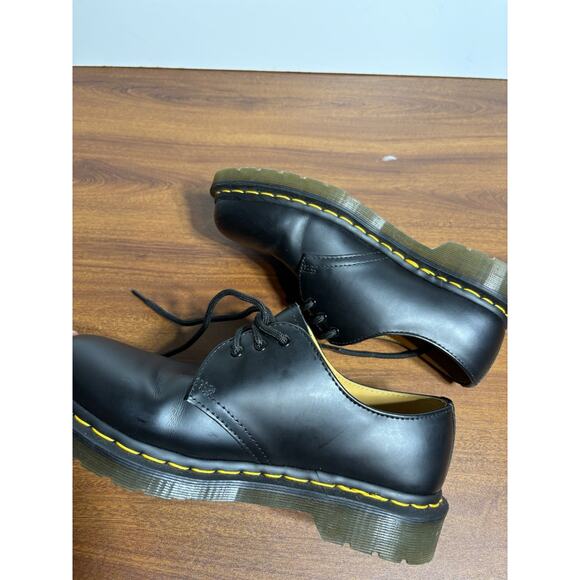 Dr. Doc Martens Leather Oxford Shoes Men’s Size 7 Women’s 8 Black Lace Up - Picture 6 of 8